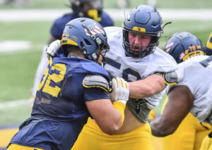 Nick Malone continues the grind as he climbs depth chart on WVU offensive line